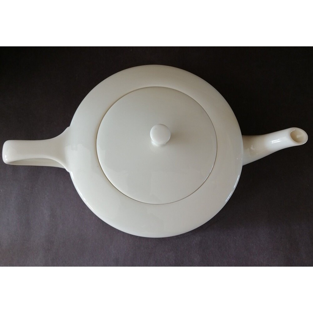 VTG mid century modern teapot white porcelain fine bone china numbered
